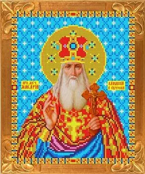 КБИ-4056 Канва с рисунком для бисера 'Св. Макарий', А4
