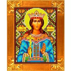 КБИ-4059 Канва с рисунком для бисера 'Св. Мученица Ирина', А4