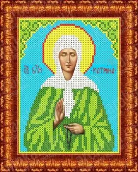 КБИ-5027/1 Канва с рисунком для бисера 'Св. Матрона Московская', А5