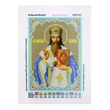 КБИ-5045 Канва с рисунком для бисера 'Св. Василий', А5