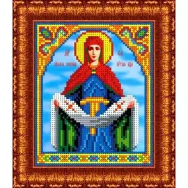 КБИ-5074 Канва с рисунком для бисера 'Покров Пресвятой Богородицы', А5
