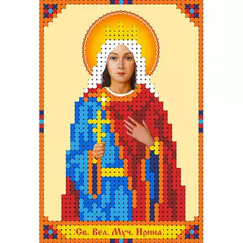 КБИ-6008 Канва с рисунком для бисера 'Св.Ирина' А6