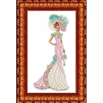 КБЛ-3016 Канва с рисунком для бисера 'Дама с сумочкой' А3