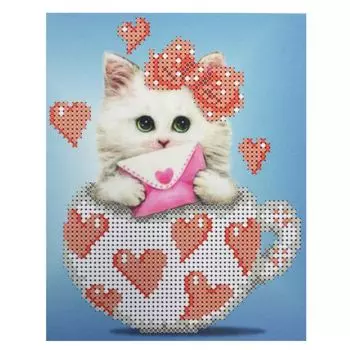 КБЖ-5024 Канва с рисунком для бисера 'Валентинка', А5