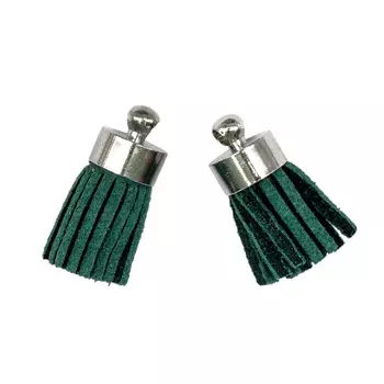 Кисти для бижутерии и/замша, 1,5 см, 2 шт, Астра (зеленый)