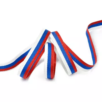 КК010ТР Лента тканая триколор 10мм*50м