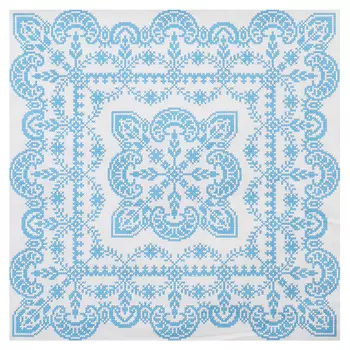 ККПН 02(бязь) Набор наволочка на подушку для вышивки крестом ' Зимняя сказка' 45*45см