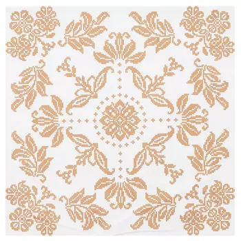 ККПН 05(бязь) Набор наволочка на подушку для вышивки крестом ' Узоры' 45*45см