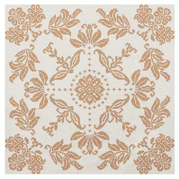 ККПН 05(лен) Набор наволочка на подушку для вышивки крестом ' Узоры' 45*45см