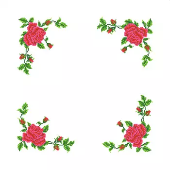 ККСН 004 Набор салфетка для вышивки крестом 'Розы' 45*45см