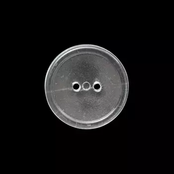 КЛ23-2 Пуговица 23мм, 2пр, ПС, прозр.стекло