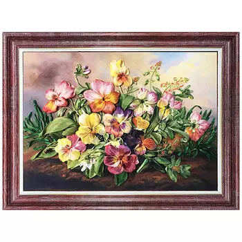 КЛ(л)-3012 Набор для вышивания лентами ''Анютины глазки' 27*36см