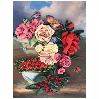 КЛ(н)-3007 Набор для вышивания лентами 'Натюрморт' 27*36см