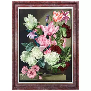 КЛ(н)-3008 Набор для вышивания лентами 'Букет с гортензиями' 27*36см