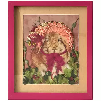 КЛ(н)-4001 Набор для вышивания лентами 'Нарядный кролик' 18,5*23,5см