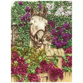 КЛ(н)-4005 Набор для вышивания лентами 'Ласка' 18,5*25,5см