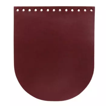 Клапан для сумки, 17см*20см, 100% кожа (баклажан)