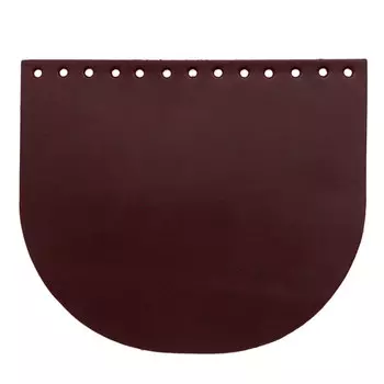 Клапан для сумки, 20см*17см, 100% кожа (баклажан)