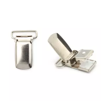 Клипса для подтяжек гладкая 20мм сталь (уп.20шт) New Star (никель)