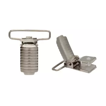 Клипса для подтяжек 'полоса' 30мм сталь (уп.20шт) New Star (никель)