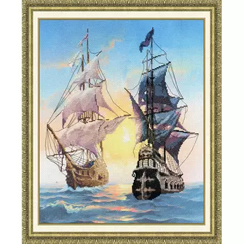 КН-004 Набор для вышивания Золотое руно 'Встреча на рассвете'41*36см