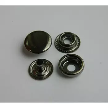 Кнопка №61 (O-образная) 15мм сталь (уп.~72шт) New Star (черный никель)