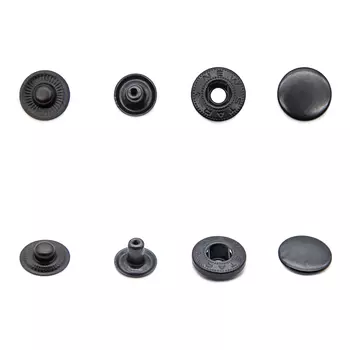 Кнопка Альфа 15мм сталь (уп.~72шт) New Star (оксид)