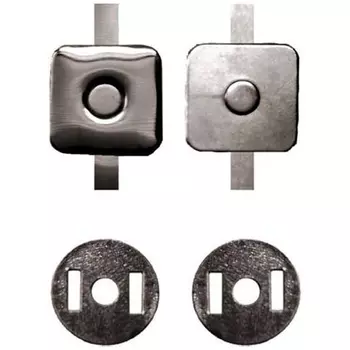 Кнопка магнитная 18мм квадр. 0326-1020 (черный никель)