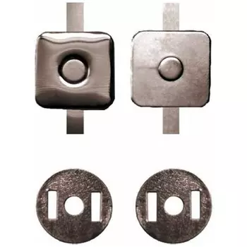 Кнопка магнитная 18мм квадр. 0326-1020 (никель)