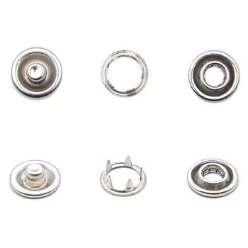 Кнопка трикотажная (кольцо) 10,5мм латунь (уп.~144шт) New Star (никель)