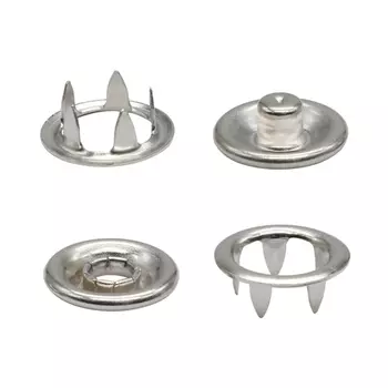 Кнопка трикотажная (кольцо) 9,5мм латунь (уп.~144шт) New Star (никель)