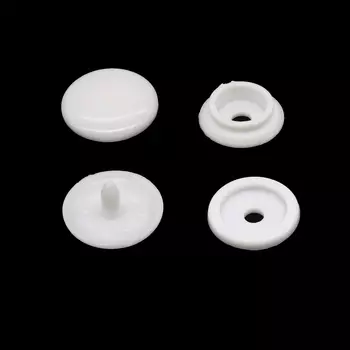 Кнопка трикотажная 15мм пластик (уп.~100шт) New Star (белый)