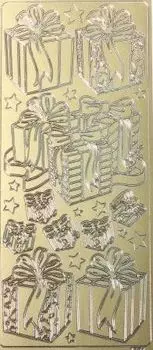 Контурные стикеры SCB (1517240 С праздником, золото)