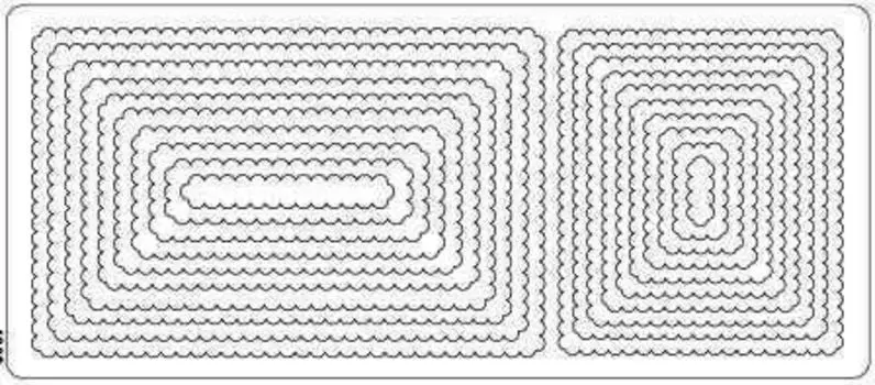 Контурные стикеры SCB (1540080 Резные прямоугольники золото)
