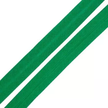 Косая бейка 15 мм*132м (х/б) (061 св.изумрудный)