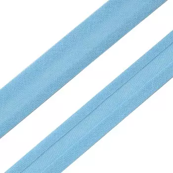 Косая бейка 15 мм*132м (х/б) (015 св. голубой)