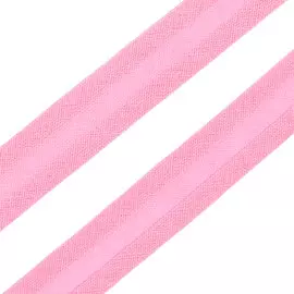 Косая бейка 15 мм*132м (х/б) (035 св. розовый)