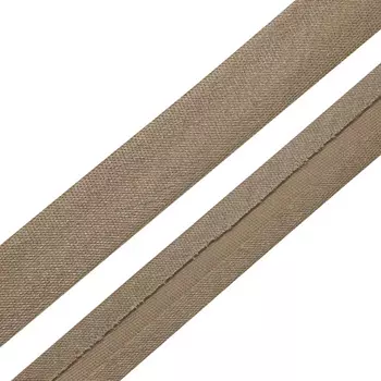 Косая бейка 15мм.*132м (6018 серебристо-коричневый)