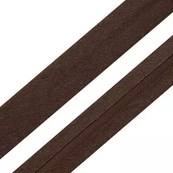 Косая бейка 15мм.*132м (6076 т. коричневый)