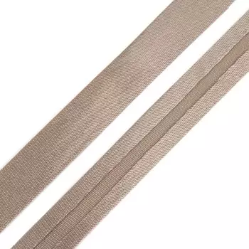 Косая бейка 1,5 см*5м (6018 серебристо-коричневый)