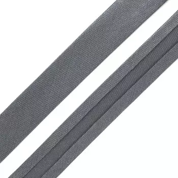 Косая бейка 1,5 см*5м (6142 т.серый)