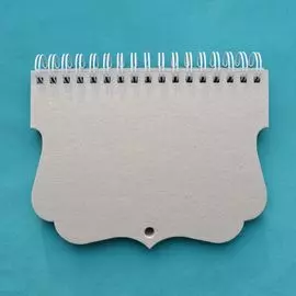 КП002-Б Заготовка для календаря фигурная на белой пружине, А6, 7 листов