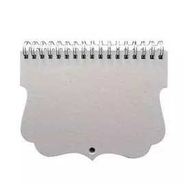 КП002-С Заготовка для календаря фигурная на серебряной пружине, А6, 7 листов