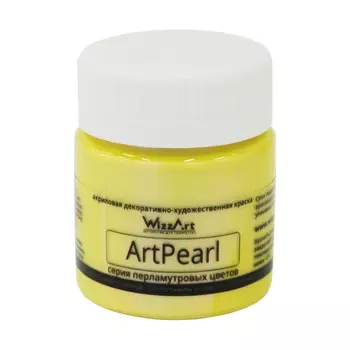 Краска ArtPearl, Хамелеон, желтый лимон 40мл Wizzart