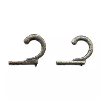 Крючок декоративный 6,5*21 мм, 2шт бронза