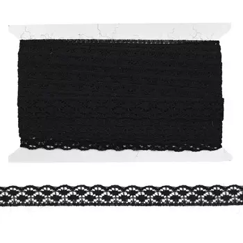 Кружево 1,6см*13,71м WL-55 (черный)