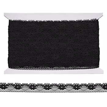 Кружево 1,7см*13,71м WL-60 (черный)