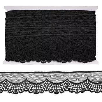 Кружево 4,0см*13,71м WL-70 (черный)