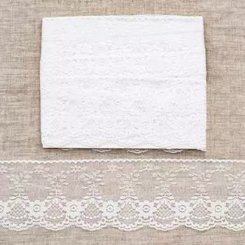 Кружево 9,3см*6,8 м (+/- 4 см) WL-73, белый