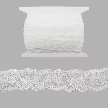 Кружево эластичное LAEC106049, 45мм*25м (белый)